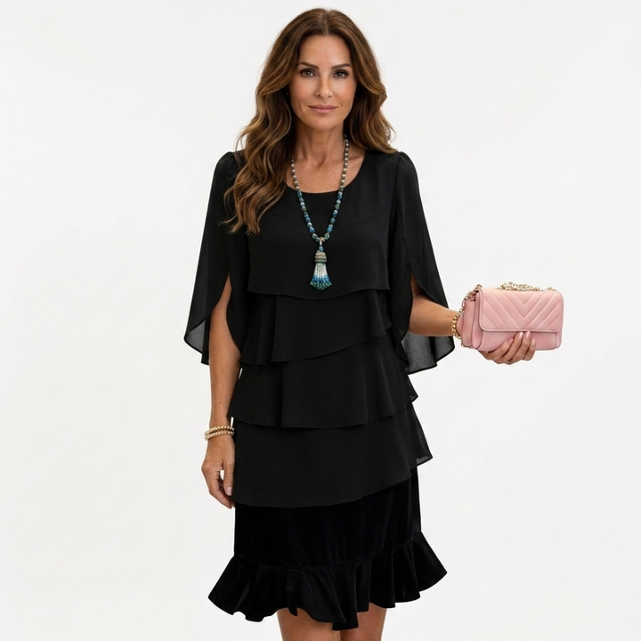 Patricia - Elegantná Šaty Pohodlia s Švami