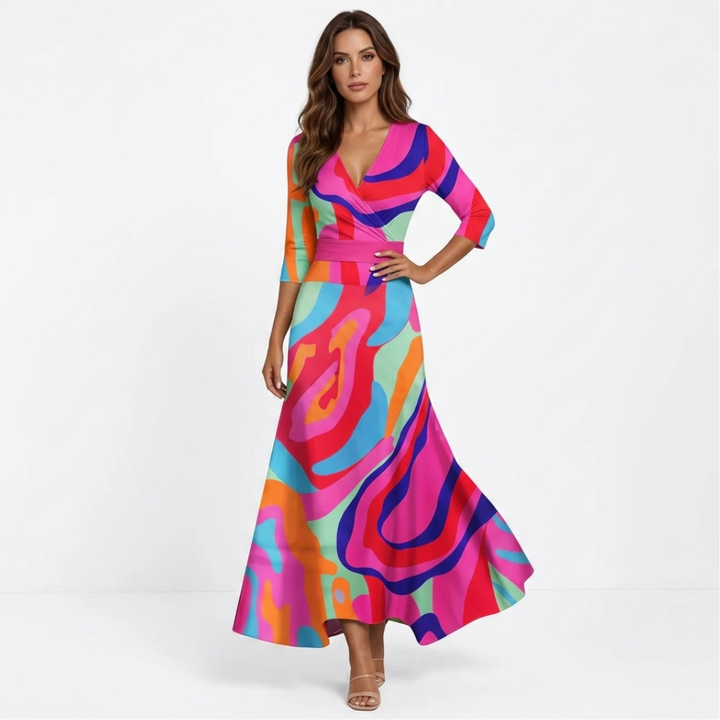 Chloe - Elegantná Maxi Kvetinová Šaty