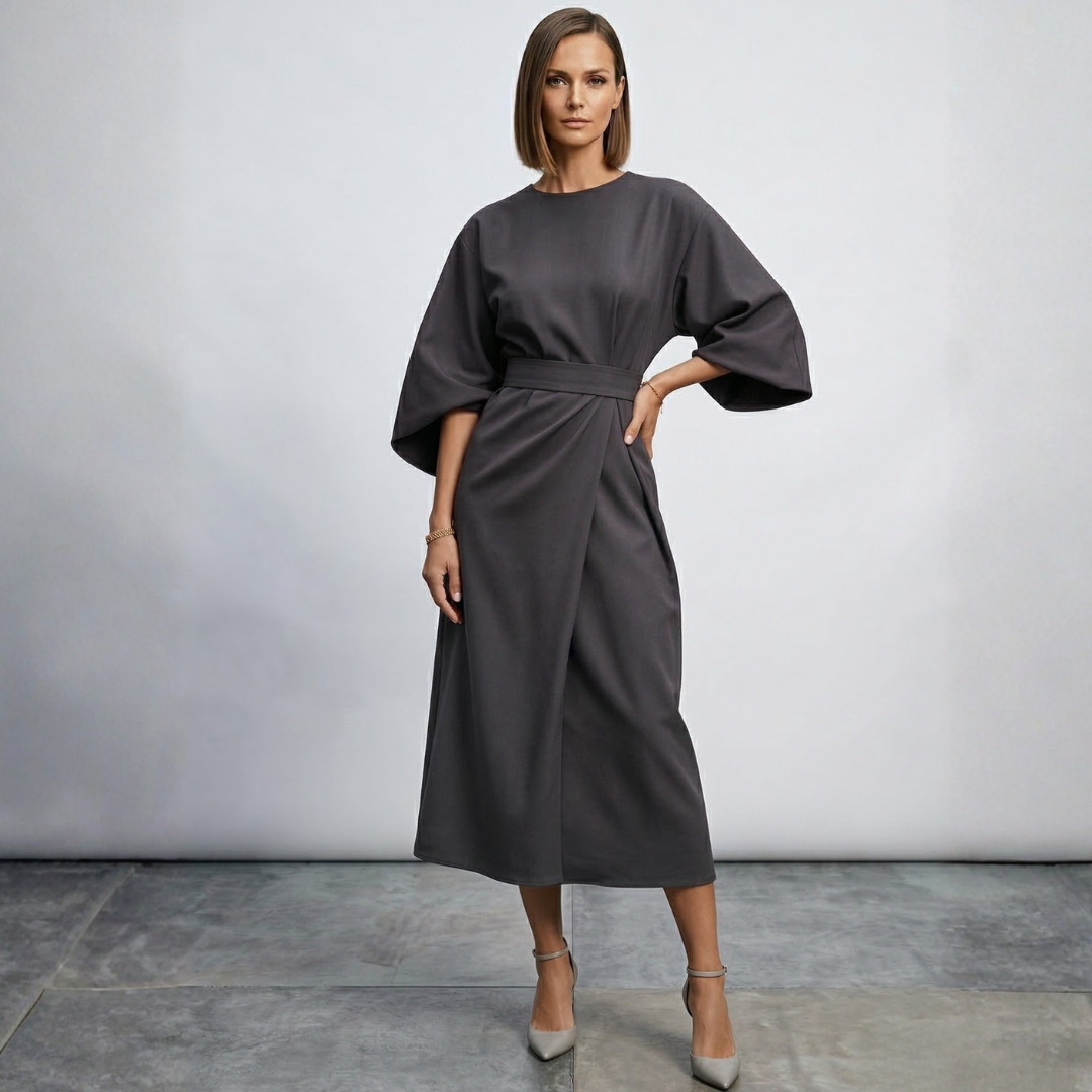 Xanthe - Elegantná maxi šaty s opaskom