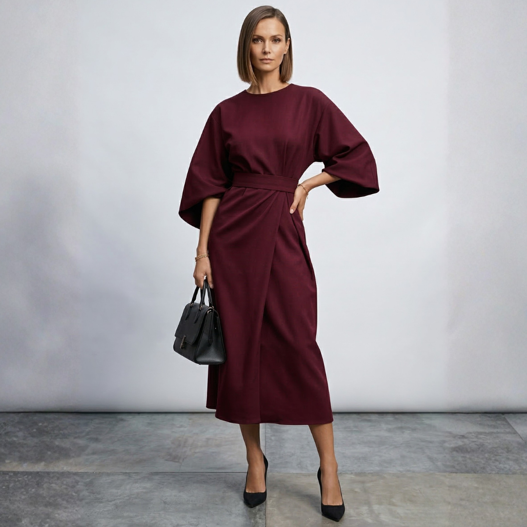 Xanthe - Elegantná maxi šaty s opaskom