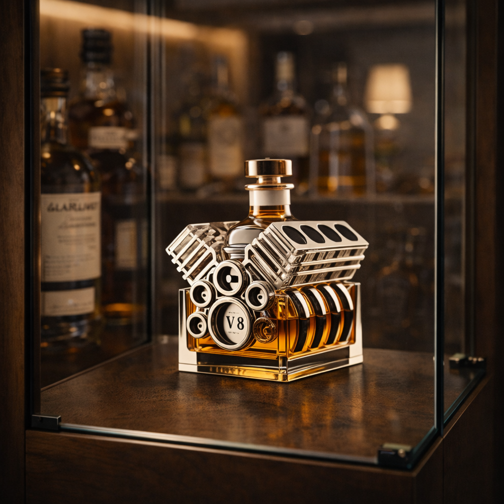 Karafa na whisky - V8 Motorová edícia