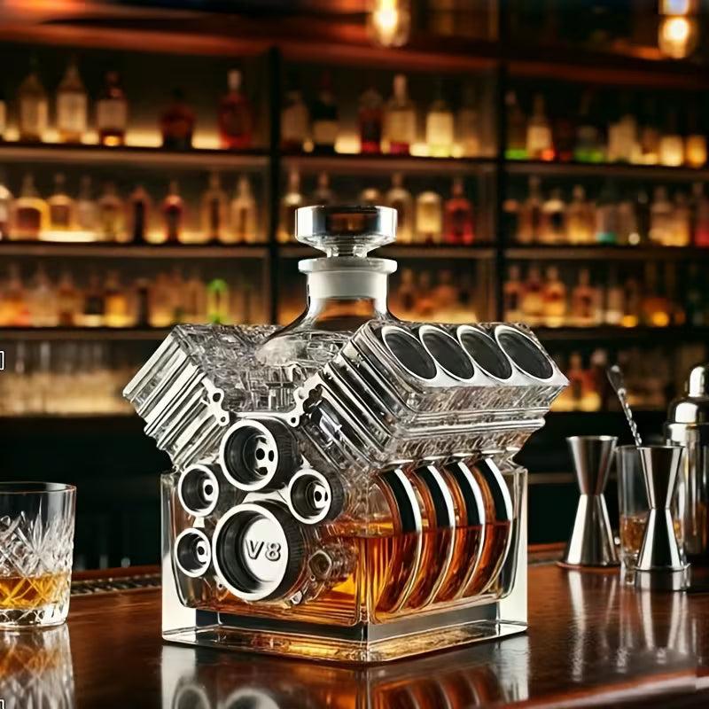 Karafa na whisky - V8 Motorová edícia