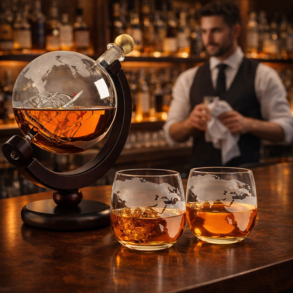 Karafa na whisky - Edícia svetová mapa