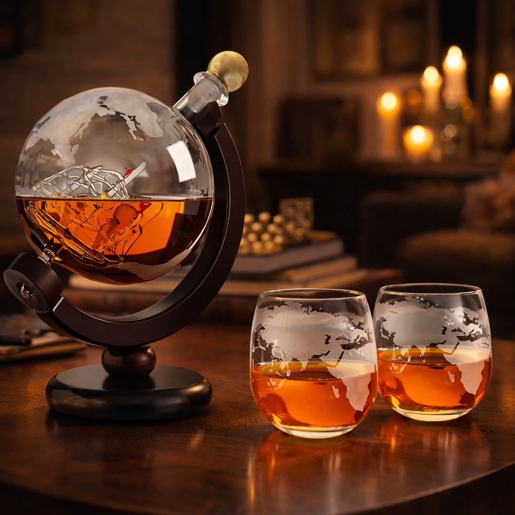 Karafa na whisky - Edícia svetová mapa
