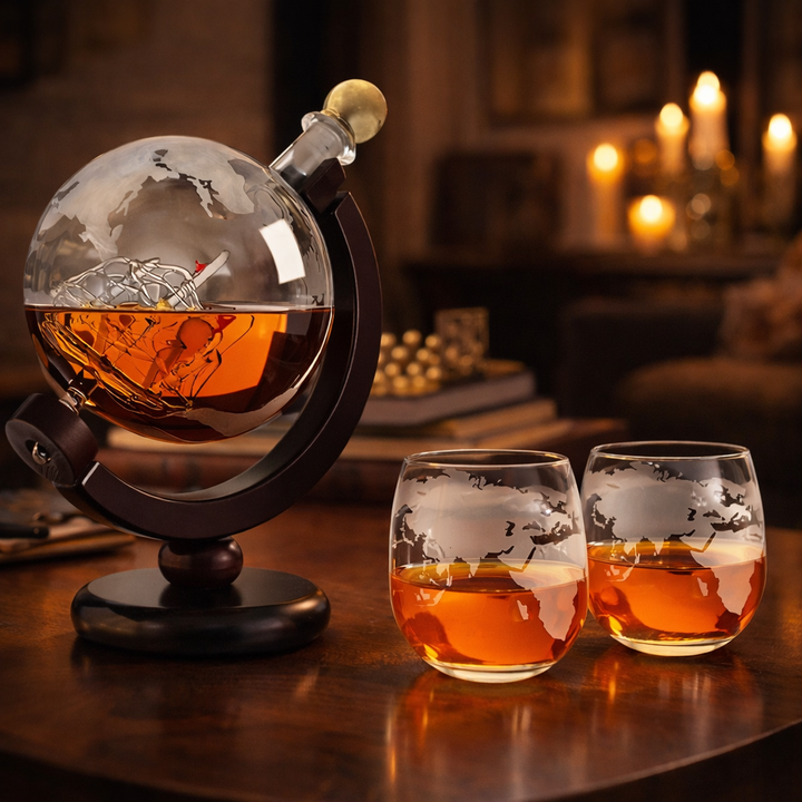 Karafa na whisky - Edícia svetová mapa