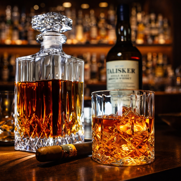 Karafa na whisky - Sada s fľašou a pohármi