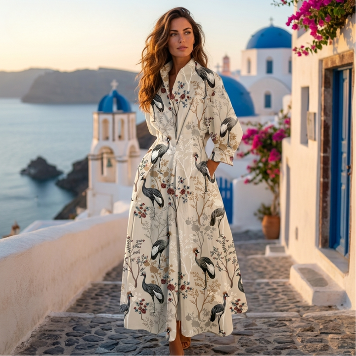 Lana - Elegantná bavlnená šaty s golierom