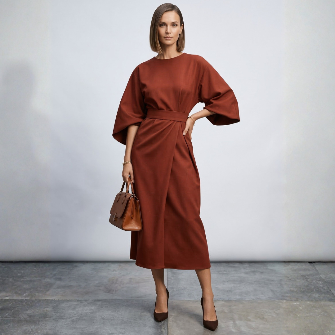 Xanthe - Elegantná maxi šaty s opaskom