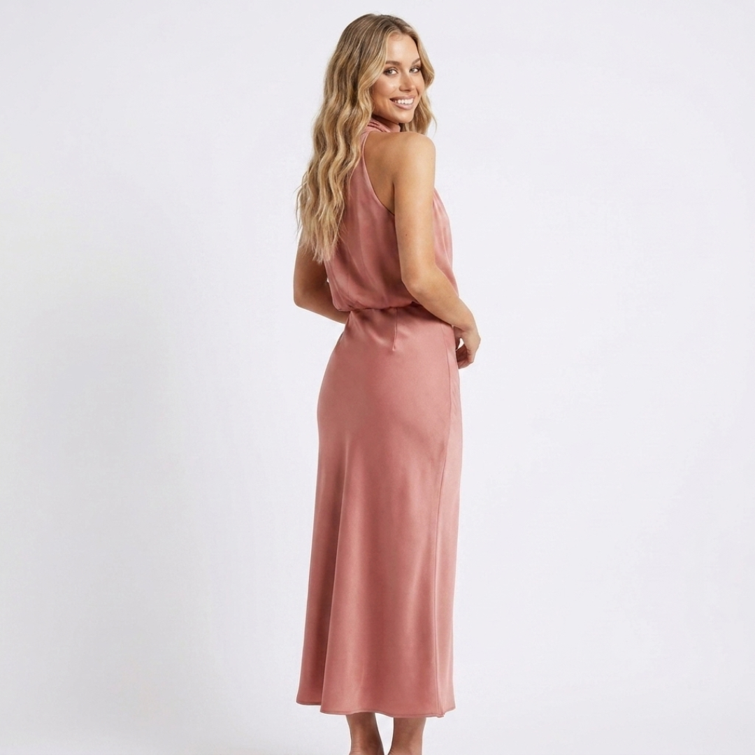 Luzia - Elegantná saténová šaty