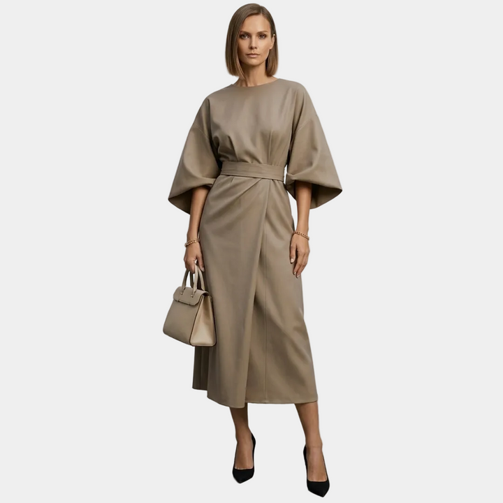 Xanthe - Elegantná maxi šaty s opaskom
