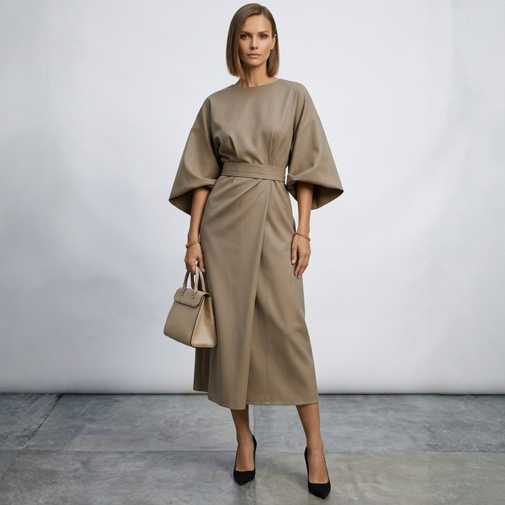 Xanthe - Elegantná maxi šaty s opaskom
