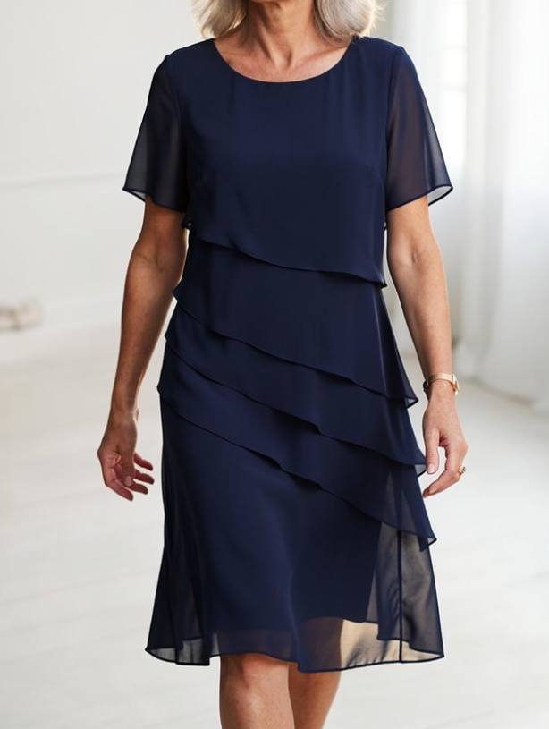 Linda - Elegantná Šaty s Prúžkami
