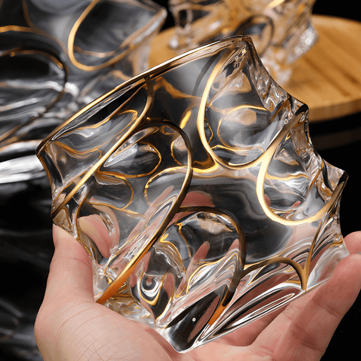 Arashi Gold Japonský Kryštálový Whisky Pohár