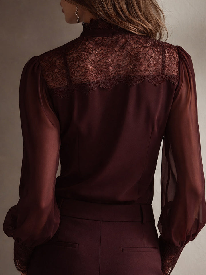 Eirene - Elegantná blúzka s mašľou okolo krku