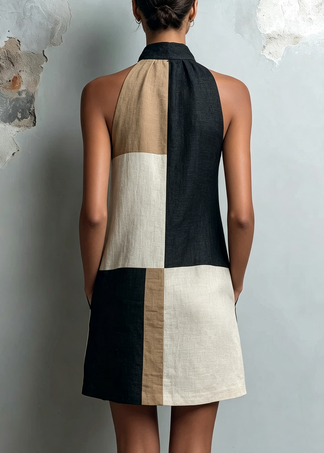 Drahomíra – Mini šaty s halter výstrihom