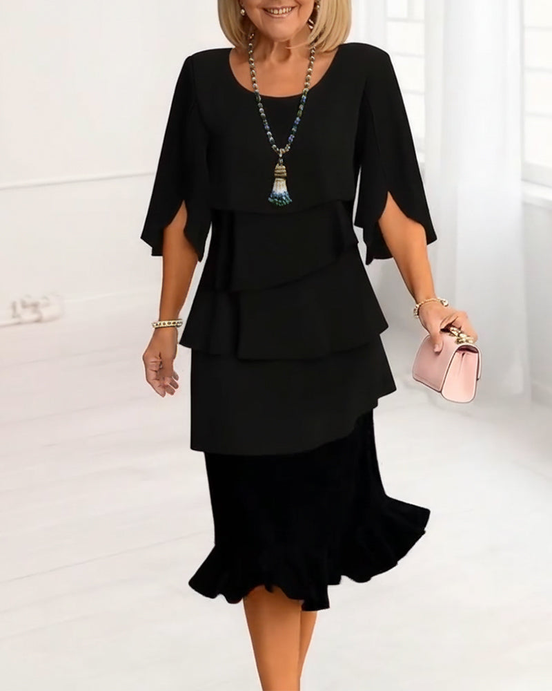 Patricia - Elegantná Šaty Pohodlia s Švami