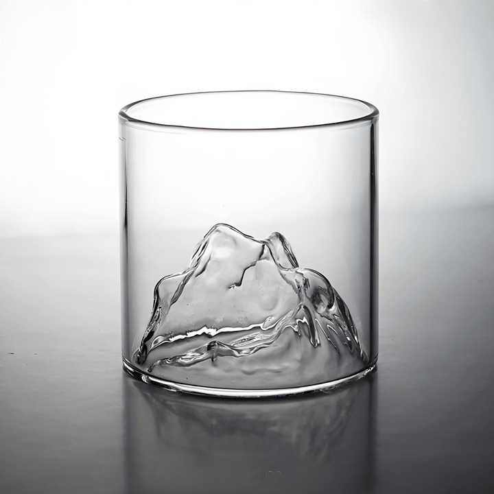 Japonský krištáľový whisky pohár Mount Fuji