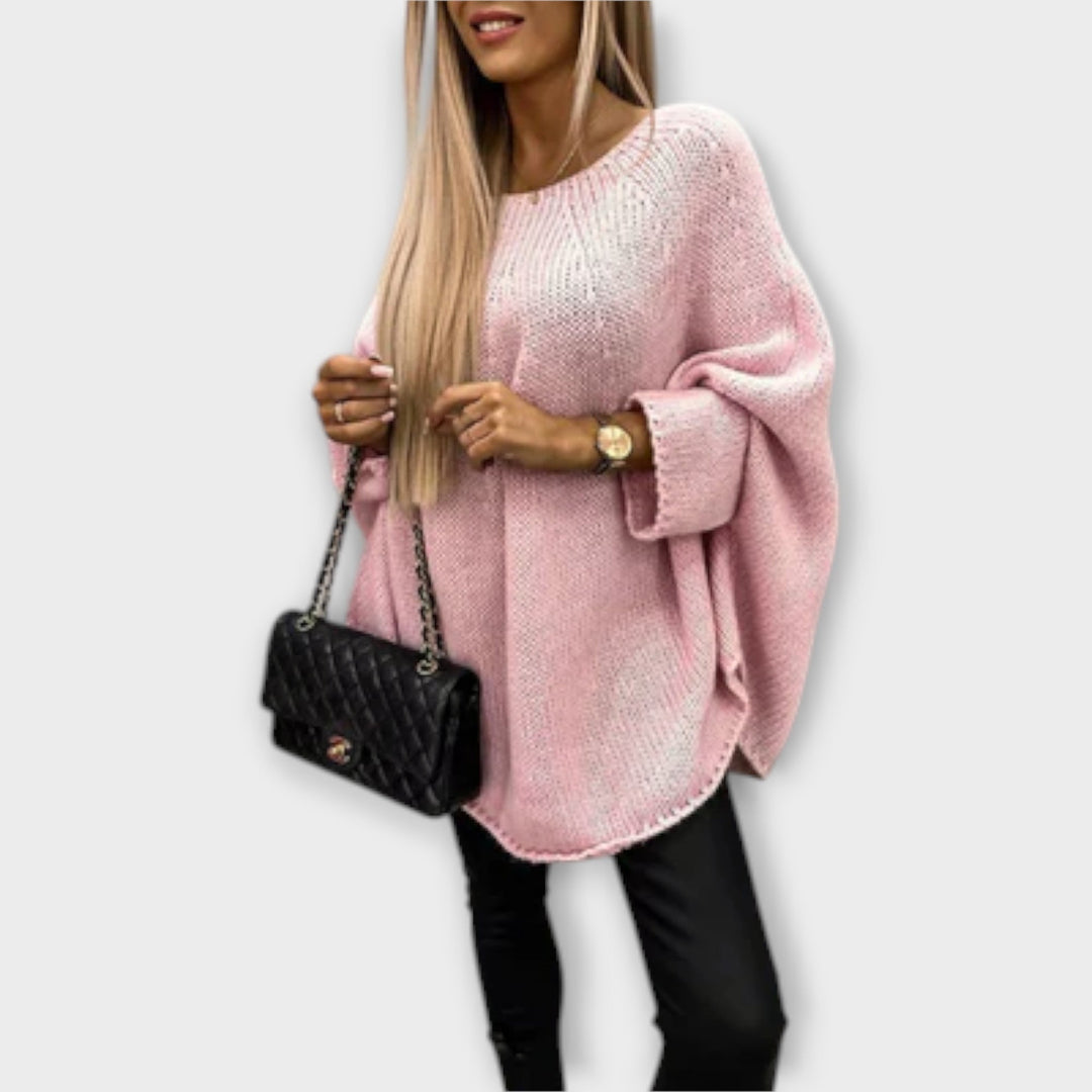 Izabel - Elegantný dámsky pulóver s okrúhlym výstrihom