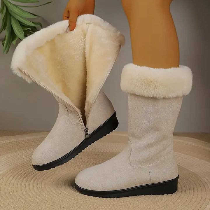 Dimitra – Teplé dlhé dámske čižmy pre každodenné pohodlie
