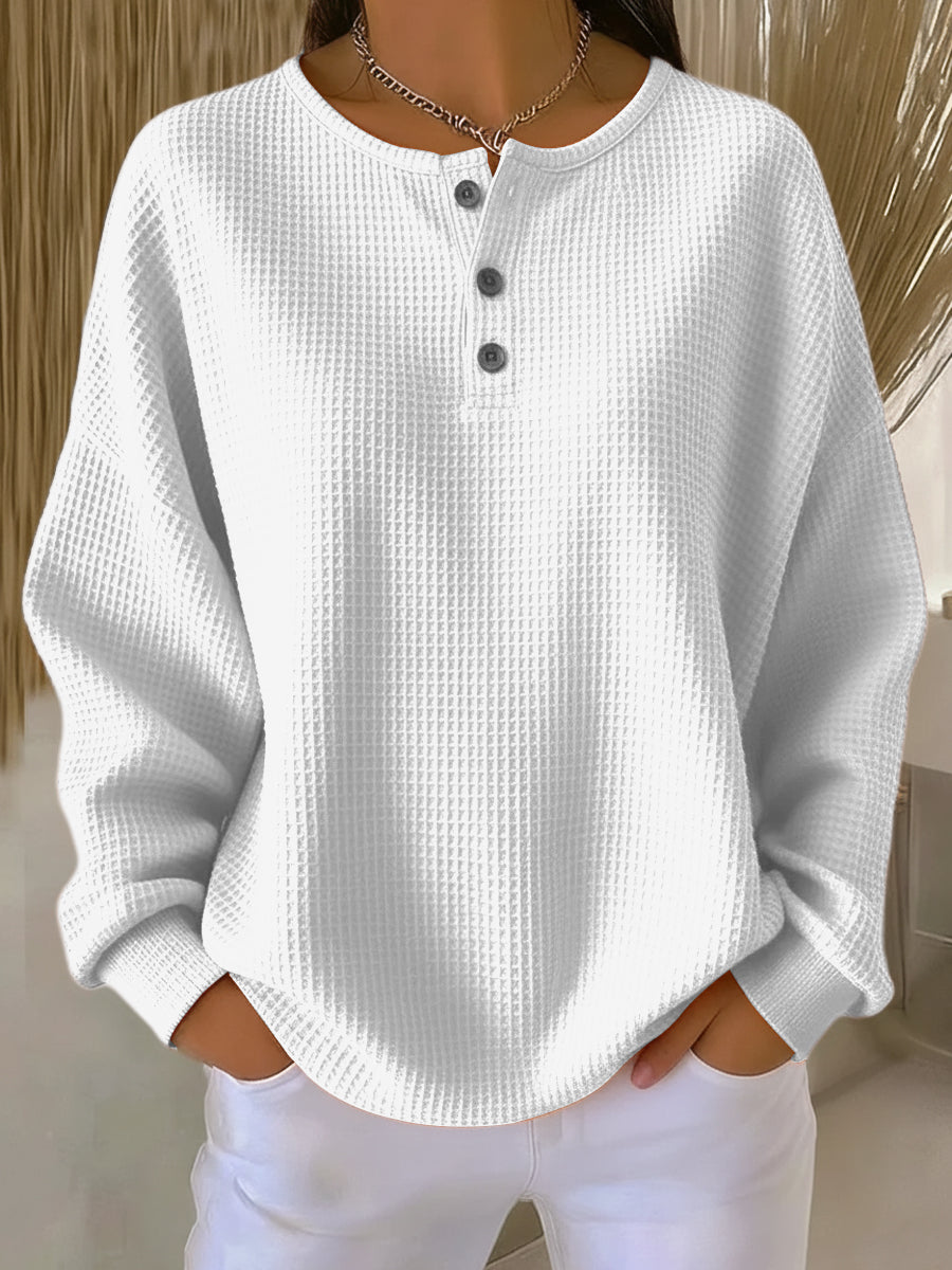 Milagros | Henley Gofrada Mikina