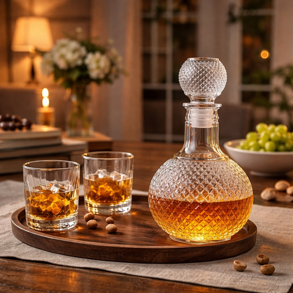 Karafa na whisky - Diamantový rez