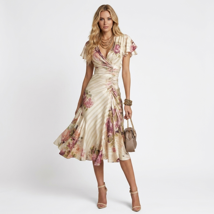 Camile - Elegantná šaty s kvetmi