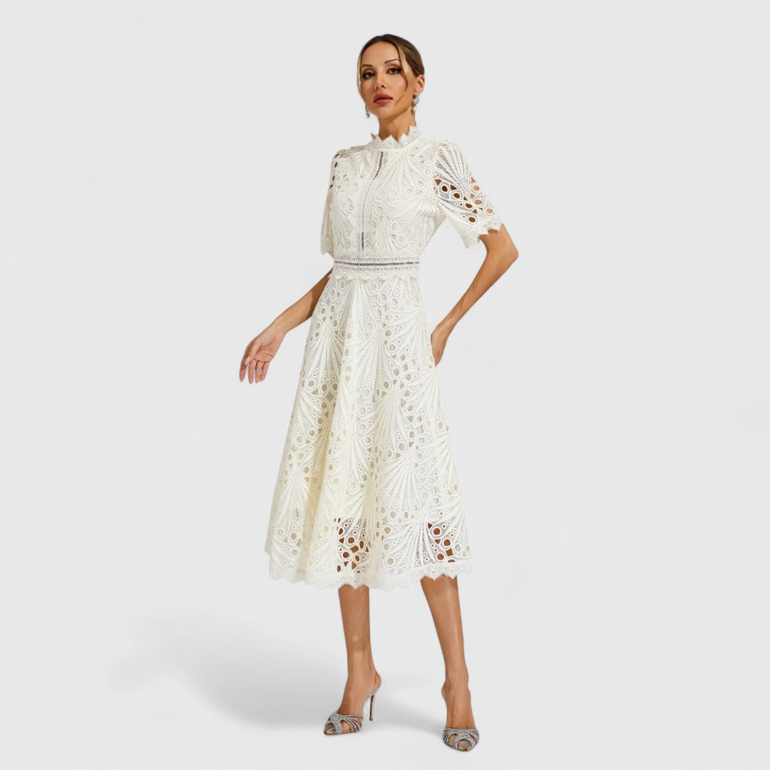 Lidija - elegantná šaty s čipkou pre ženy