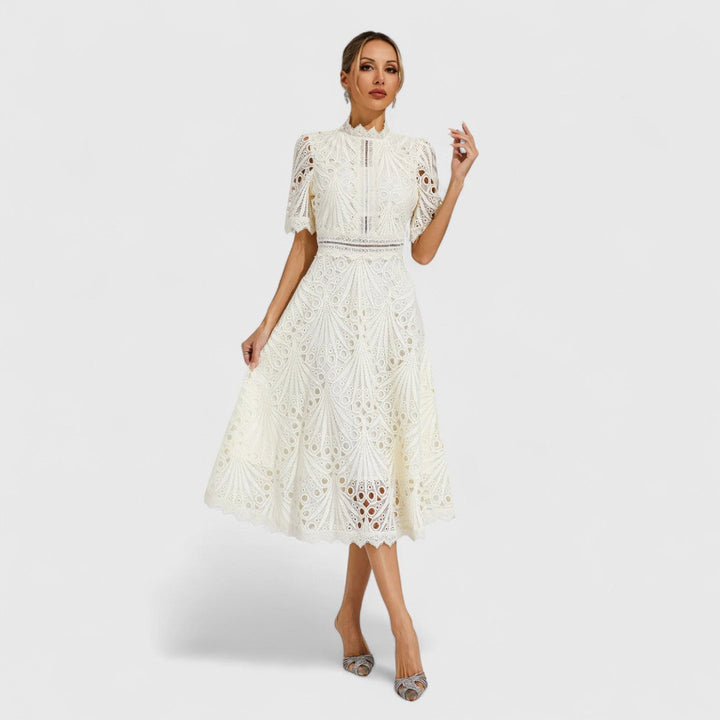Lidija - elegantná šaty s čipkou pre ženy
