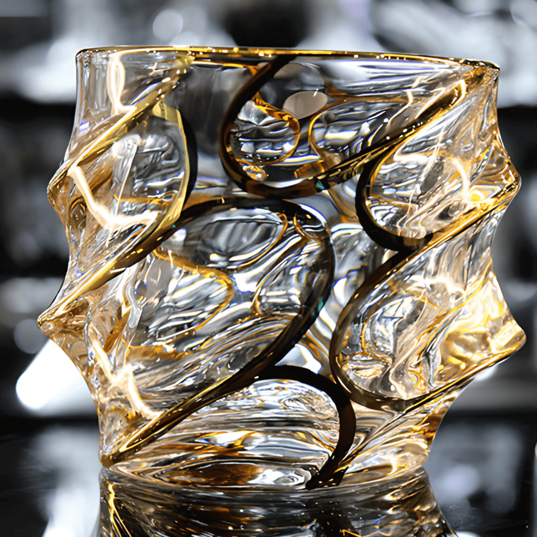 Arashi Gold Japonský Kryštálový Whisky Pohár