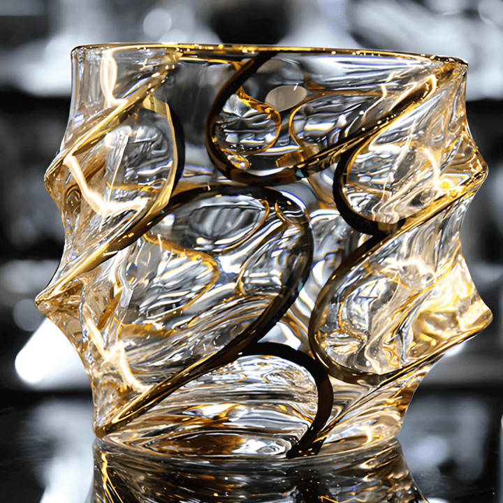 Arashi Gold Japonský Kryštálový Whisky Pohár