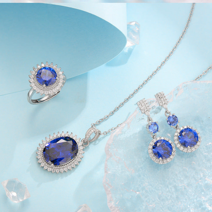 Aurielle Solwyn ensemble bleu | Or blanc