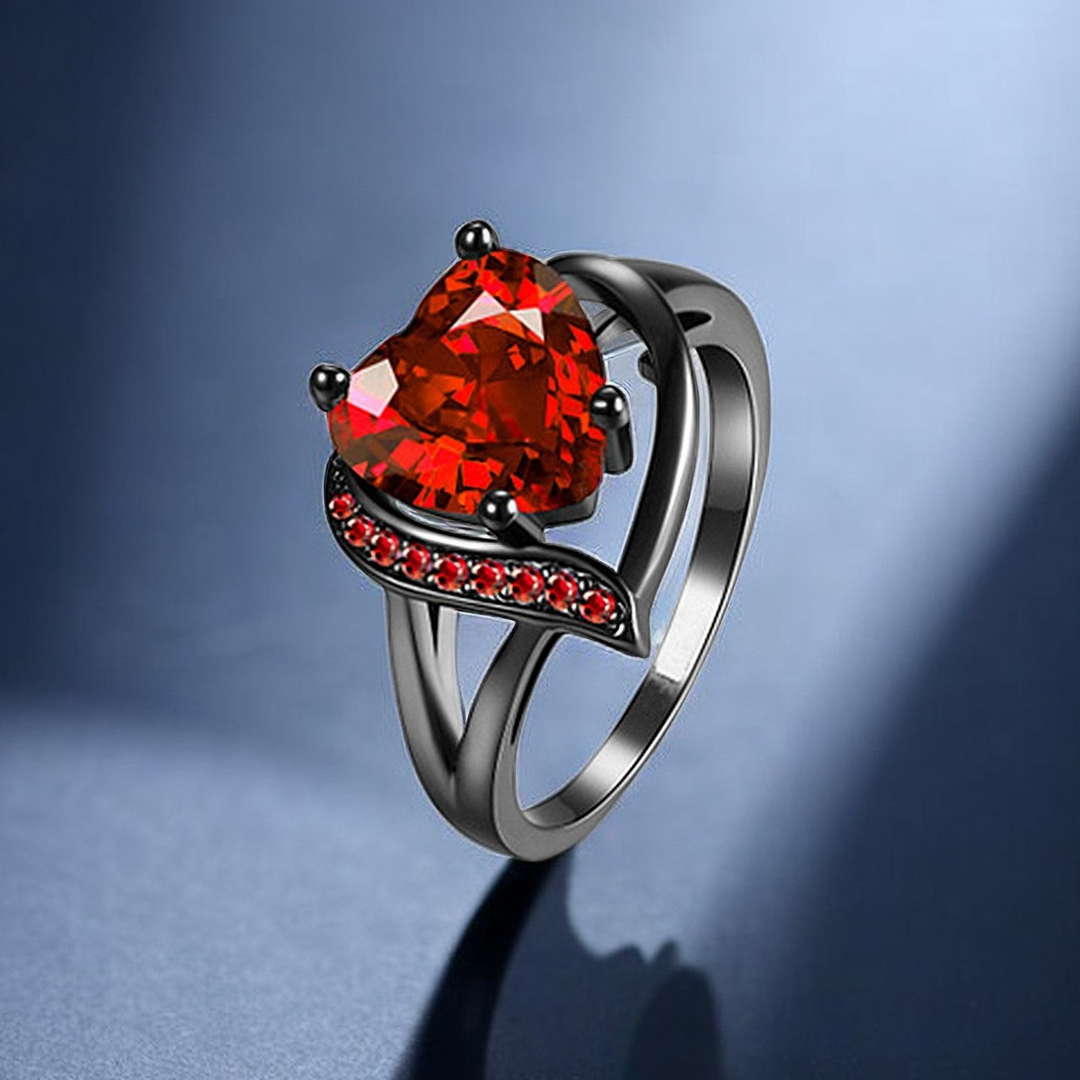 Bague Calindra épine rosée, fini noir | Or