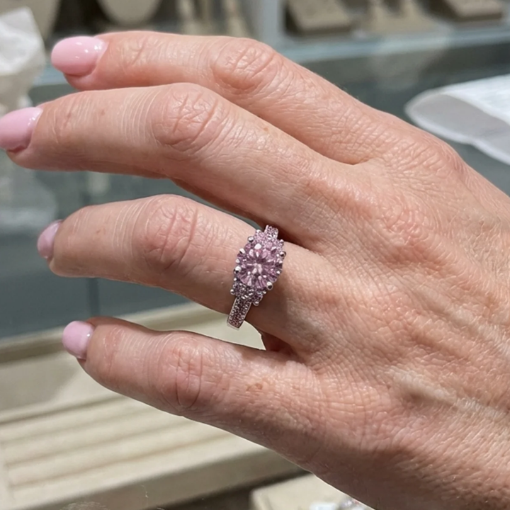 Bague Célia Rosette | Or blanc