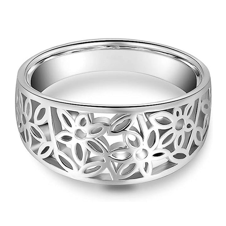 Bague Daria fleur délicate | Or blanc