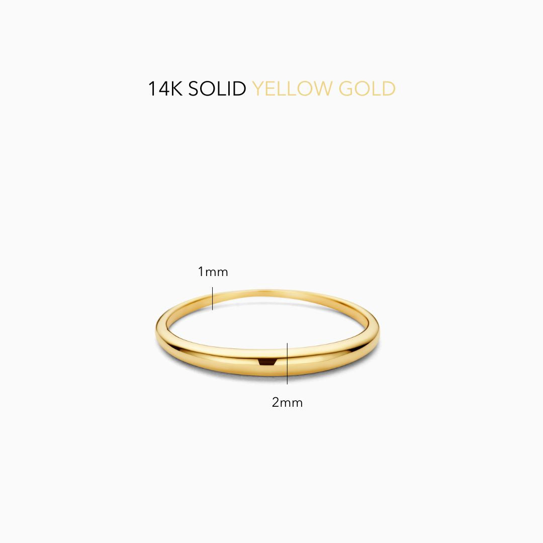 Bague dôme Slim | Or