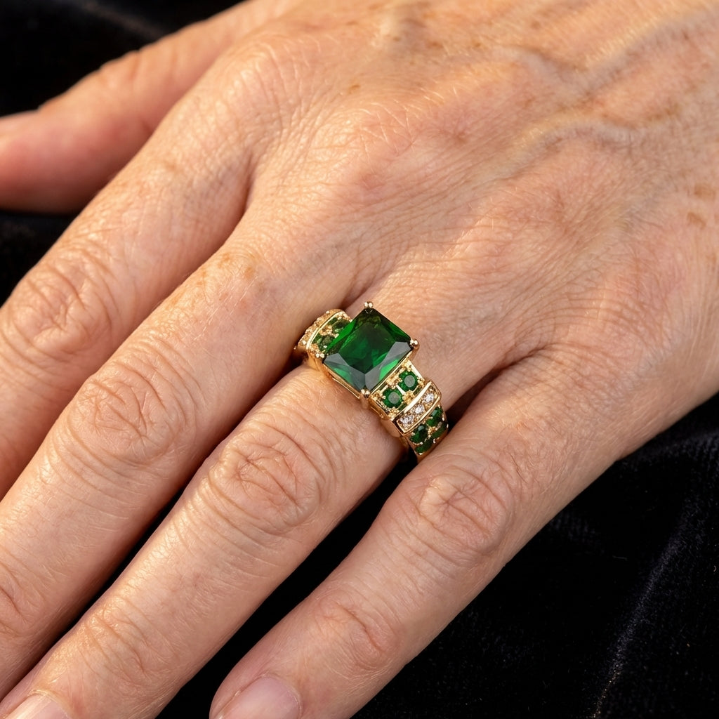 Bague émeraude fascinante | Or