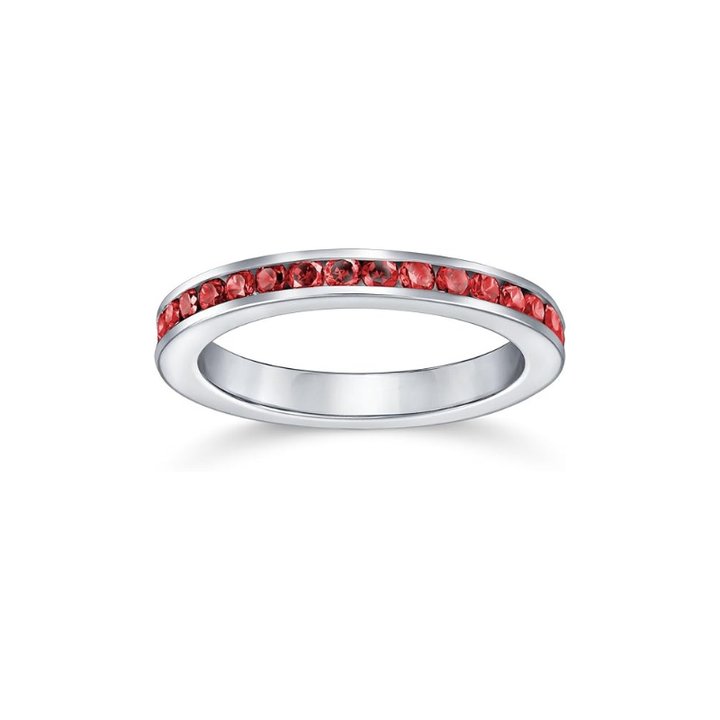 Bague éternité en rubis | Or blanc
