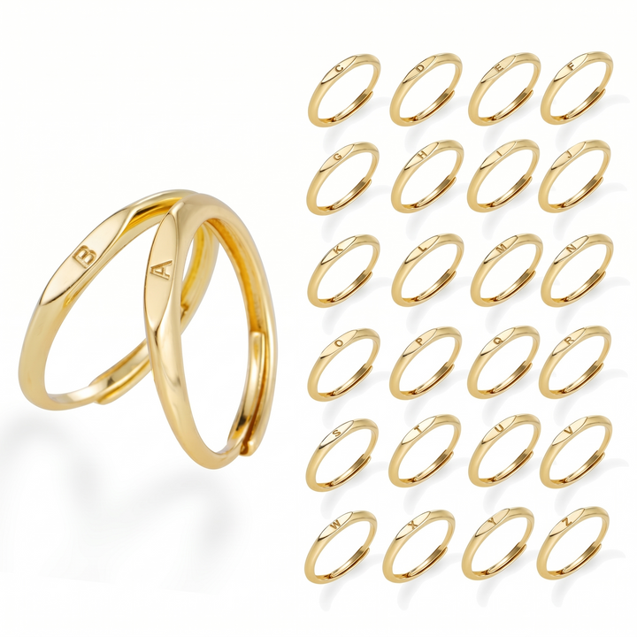 Bague lettre Elara | Or