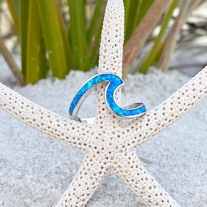 Bague mer en opale et argent | Argent