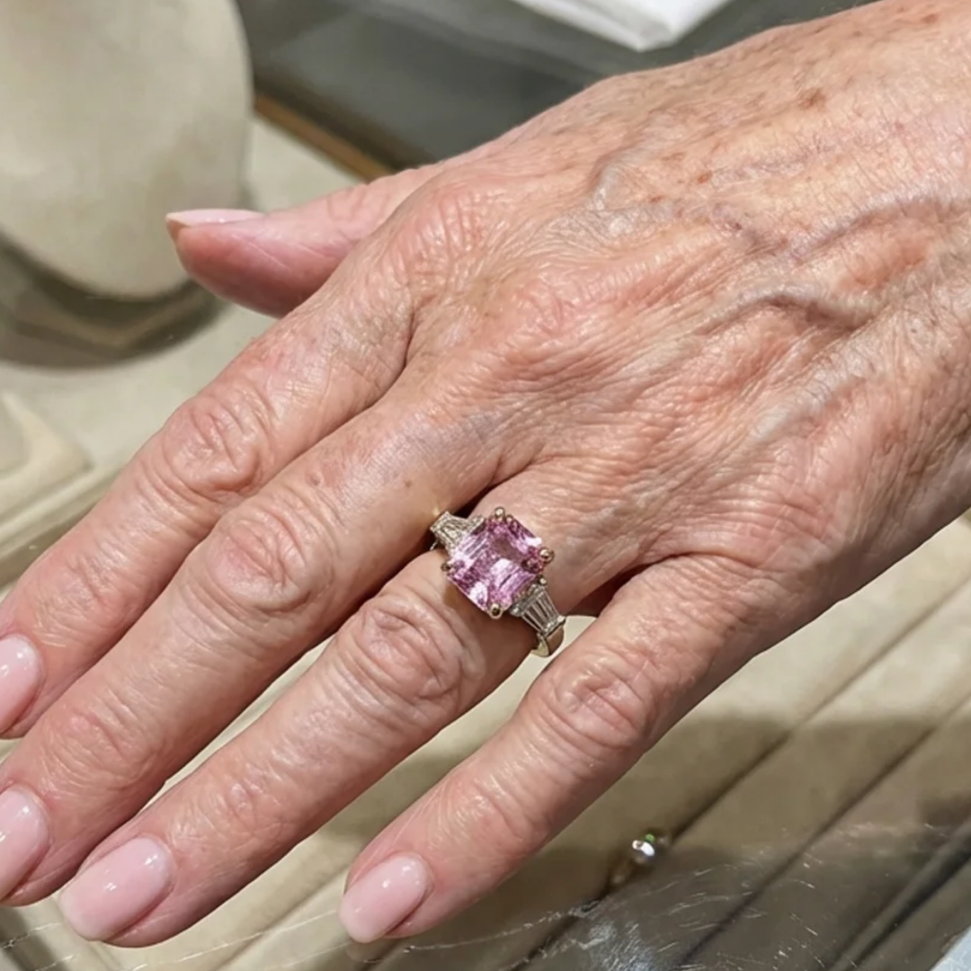 Bague Verve rose | Or blanc