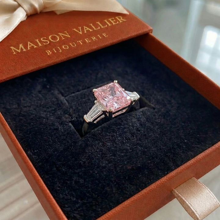Bague Verve rose | Or blanc