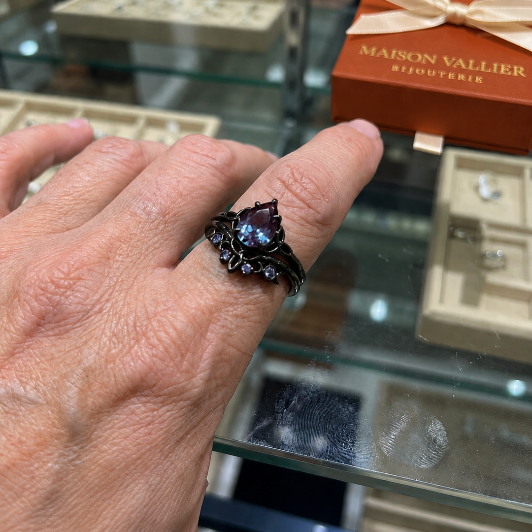 Bague en améthyste | Or blanc