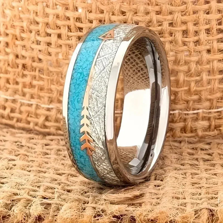 Bague émaillé ancienne | Or blanc