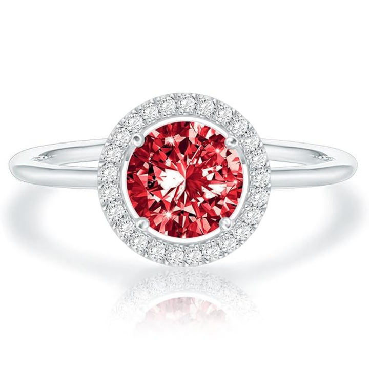 Bague en rubis promesse éclat cramoisi | Or blanc