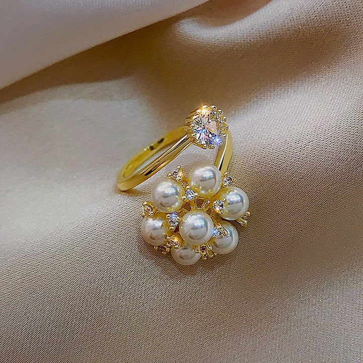 Bague réglable avec des perles mignonnes | Or
