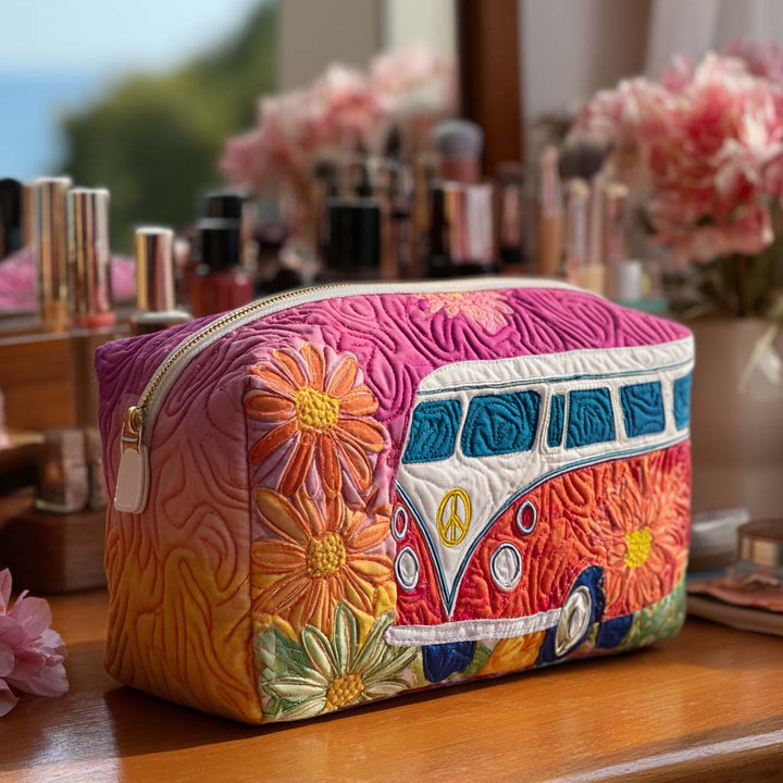 Bailey - Quilted Toiletry Bag - Retro Travel
