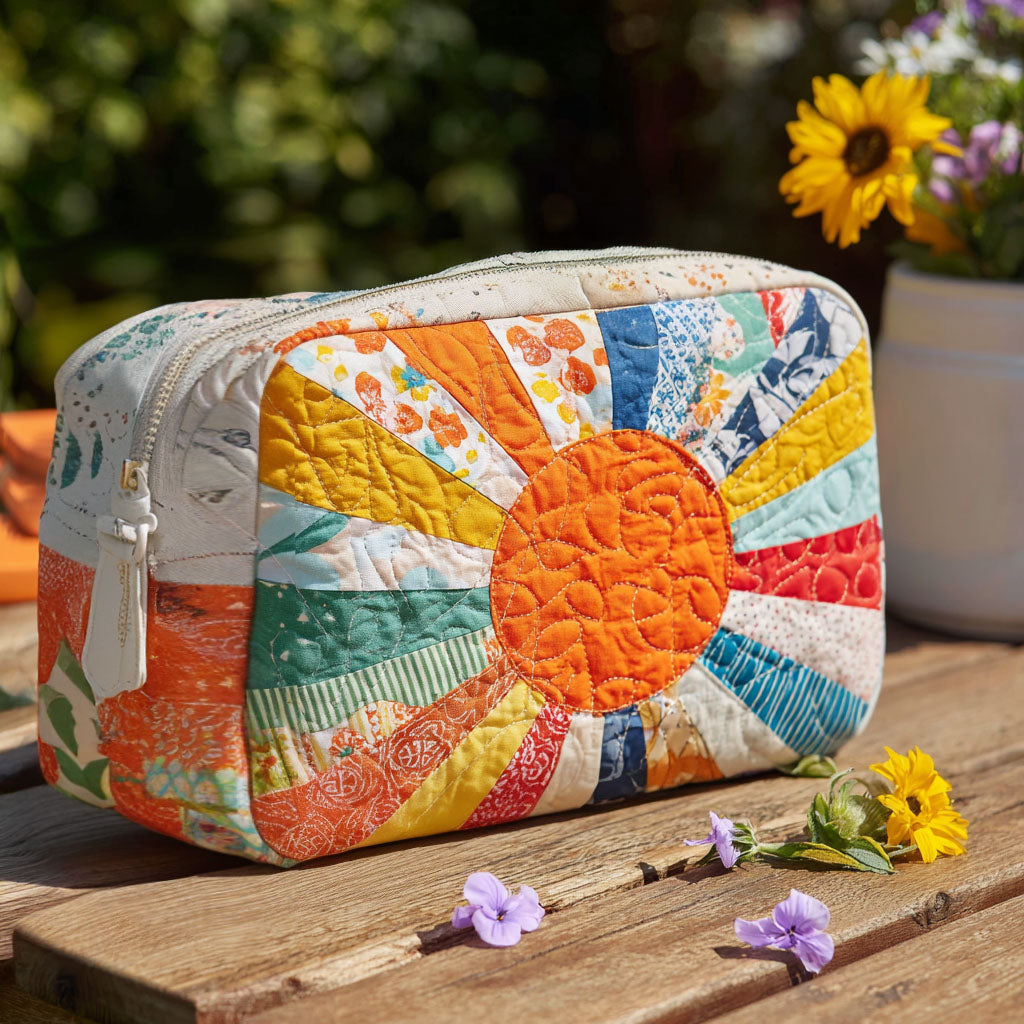 Betty - Quilted Toiletry Bag - Golden Rays