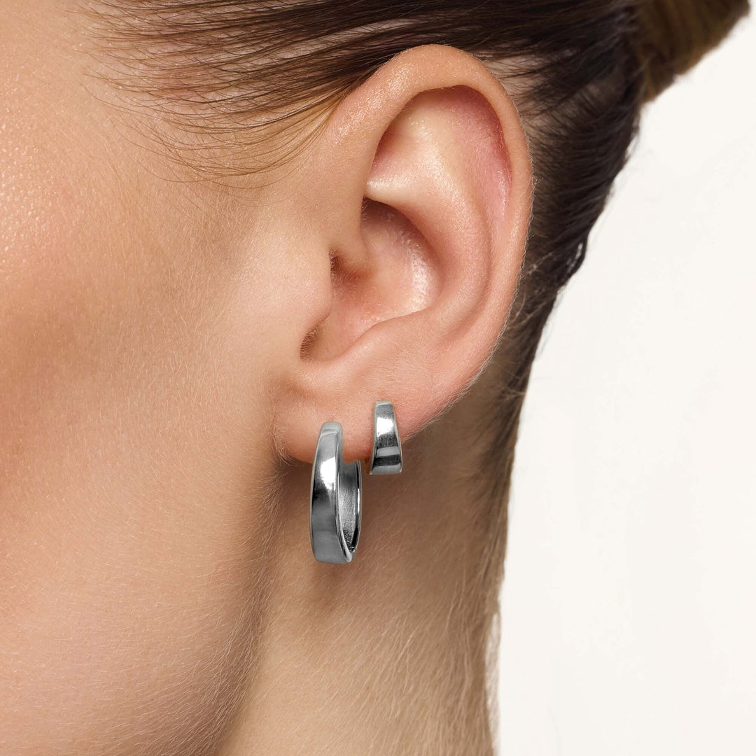 Boucles Gia | Or blanc
