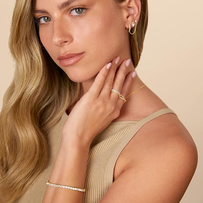 Boucles d'oreilles Adèle en chaîne | Or