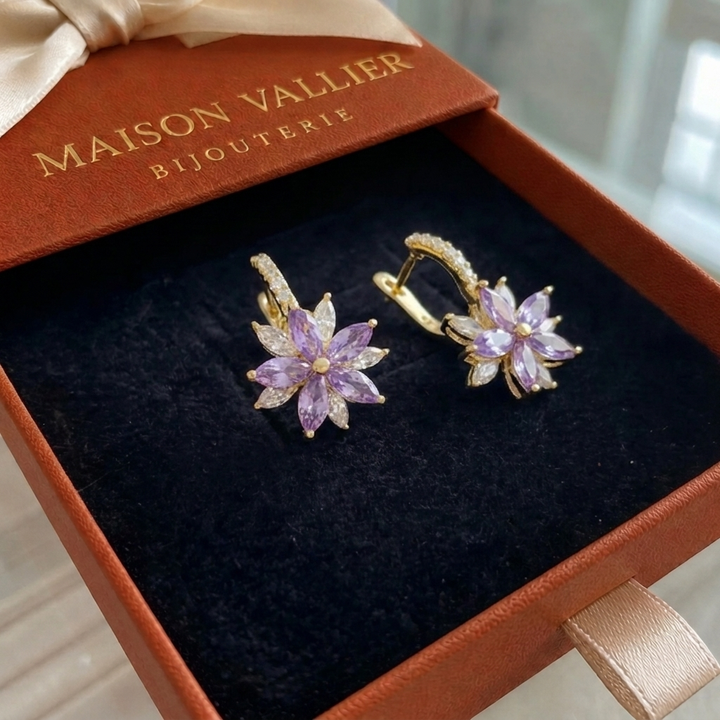 Boucles d'oreilles Amethelis Flora | Or
